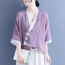 봄 여름 절복 7부 개량한복 생활 퓨전 한복 저고리 면마 춘추 승복 3XL
