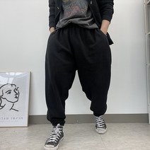 빅사이즈 데일리 후리스 뽀글이 기모 밴딩 벌룬 와이드 배기핏 조거팬츠