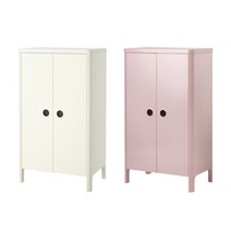 이케아 BUSUNGE 옷장 화이트 라이트핑크, 화이트 403.513.50