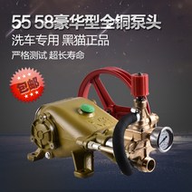 자동창고압세차기 고압세척기건 자동차세차기 대용 검은 고양이 5558 상업용 자동차 세탁기 펌프 헤드 어셈블리 전체 구리 고압 청소기 브러시 워터 엑세사리, [25] 검은색 구리 펌프 A 스톱 건 셧다운