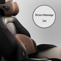 가성비 안마의자 매트 휴대용 소형 접이식 massage chair dokia 자동차 마사지 목 허리 지원 베개 요추 지원 베개 사무실 좌석 시뮬레이션 인간 여행 홈 베개 쿠션, 브라운비