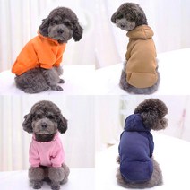 펫라이엇 1+1 강아지옷 고양이옷 가을 겨울 후드티 실내복 외출복 S-XL, 세트14_핑크+브라운