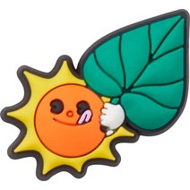 크록스 지비츠 참 정품 네이처 슈 태양과 나뭇잎 원 사이즈