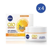 니베아 큐텐 파워 비타민C 에너지 페이스 수분크림 SPF15 50ml Nivea Q10 Power Vitamin C Energy Face Moisturiser, 4개