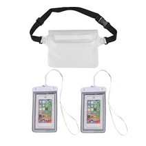 여름 여행 수영장 물놀이 핸드폰 방수팩, 3종세트, 화이트