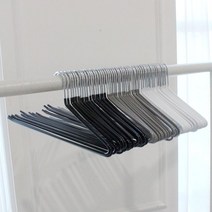 올리오 PVC 논슬립 철제 바지걸이 50개, 블랙