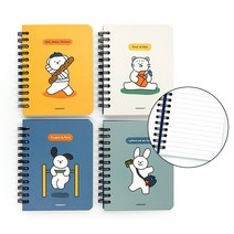 꼬망 합지수첩 4종 X2개 유선 노트 캐릭터수첩 팬시, 쿠팡하울 본상품선택