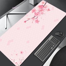 사용자 정의 대형 체리 마우스 패드 컴퓨터 책상 매트 사무실 노트북 천연 고무 작업 일본 탑 사쿠라 꽃, Sakura (1)_300x700x2