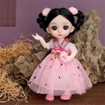 16cm 1/12 BJD 인형 옷과 신발 이동식 13 관절 귀여운 달콤한 얼굴 소녀 선물 장난감 공주, Doll and Clothes12