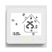 실내 온도 조절기 보일러 rs485amp 전기 바닥 난방을 위한 modbus 지능형 프로그래밍 난방 24vac 95-240vac 옵션, 하얀