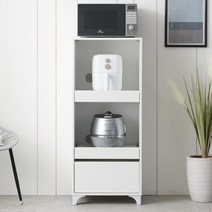 가온리빙 에셀르 500 2단 렌지대 에어프라이어 수납장 밥솥/렌지대, 화이트