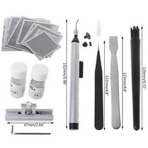 2X BGA 리볼링 직접 가열 스텐실 솔더 페이스트 틴 스테이션 스틸 메쉬 키트 SMT 재작업 수리용 제, 01 silver