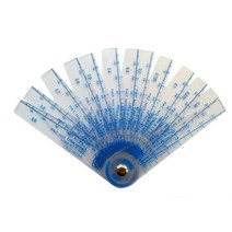 두께 0.05-1.5mm 플라스틱 필러 게이지 갭 측정 도구 PVC 시트 포함, 한개옵션0