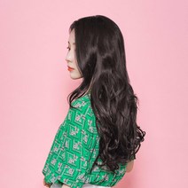 [4개 세트] 여자 헤어 피스 붙임머리 똑딱이 셋팅펌 웨이브 머리숱 보충 가발, 내츄럴브라운