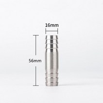 각파이프조인트 호스 바브 스트레이트 양방향 스테인레스 스틸 파이프 피팅 커넥터, 08 16mm