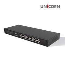 무료 유니콘 SF-1024D 스위칭허브 24포트 Full Duplex 자동감지 기능