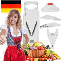 NEW 독일 베르너 V5 만능채칼6종 4단계두께조절 편썰기 슬라이서 다지기, 1개