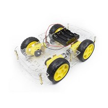 아두이노 키트 코딩 스마트 자동차 4WD 로봇 섀시 속도 인코더 및 배터리 상자 arduino용 Diy 전자, [06] transparent, 06 transparent