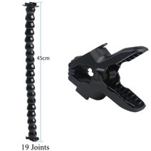 플렉스 클램프 암 마운트 조절식 구스넥 턱 클립 브래킷 홀더 GoPro Hero 10 9 8 7 4 액션 카메라 지원, [07] 19 Joints With Clip