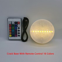 DIY 타이탄 애니메이션 3D Led 야간 조명 만화 램프 레비 아커만 홈 데코 선물베이스 아크릴 보드 별도 판매, 02 Crack Base 16Colors