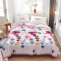 퀸이불패드세트 유조린 항균 시원한여름이불 시원한이불 봄가을이불 싱글 더블 여름시즌 물세탁가능 얇은타입 이불 여름이불 날, C05-꽃바다