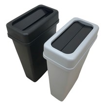 업소용 카페용 병원용 악취차단 양문형 뚜껑 틈새활용 슬림 휴지통, 90L, M형뚜껑포함, 회색