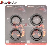 오일씰 단일 스프링 프론트 포크 댐퍼 오일 씰 더스트 커버 honda steed 400 600 vt 600 c cd cd2 섀도우 vlx 디럭스 1996-2007, 세트(4개)