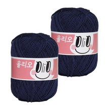 야나 올리오 뜨개실, 737 인디고블루, 2개