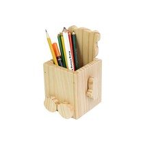 목공 수업 체험 DIY 곰돌이 연필꽂이 키트 나무 반제품 초등 목공놀이 쓸모좋은목공키트509321 L4