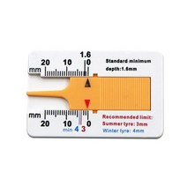 자동차 타이어 트레드 깊이 게이지 0-25mm 펜 휴대용 플라스틱, 04 0-20mm Orange