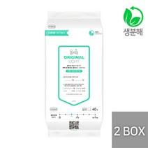 [2박스] 물따로 신생아건티슈 오리지날 라이트 리필형