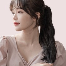 유로헤어 스몰집게 포니테일 40cm 집게가발 묶음머리, 1개, 2번-자연검정