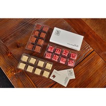 잇쉬와 잇샤의 수제초콜릿 파베 수제 생초콜릿 3가지맛, 1박스, 70g, 딸기