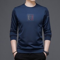 2021 봄 가을 신작 남성용 긴팔 라운드넥 티셔츠 한국판 스웨터 느슨한 대형 남성용 트렌디 브랜드 보텀 셔츠