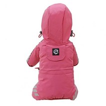 강아지케이프 실용적인 밝은 색상 방수 다기능 후드 애완 동물 비오는 날 슬리커 애완 비, 분홍색_L