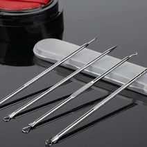 디엠몰 잠자기전5분컷 트러블 피지 관리 압출기 4종세트 블랙헤드 짜개 좁쌀 짜는도구 바늘, 1EA