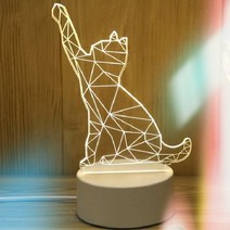인테리어소품 조명 가성비좋은 LED 3D 아크릴 입체 무드등 수면등 수유등, 1.고양이