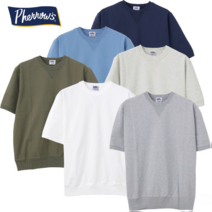 페로우즈 PHERROWS 남성 반팔 V 스웨트 타입 티셔츠 23S-PVGT 23SS