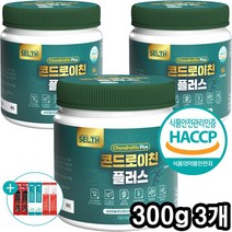 콘드로이친 플러스 분말 HACCP 인증 상어 연골 초록입홍합 보스웰리아 우슬 포함 가루 대용량 300g, 3개