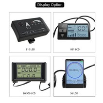 Ebike 부품 키트 컨트롤러 디스플레이 스로틀 PAS 1T4 케이블 250W 모터 전기 자전거 방수 플러그 36V 48, 01 36V 810LED 14A, 04 Without throttle