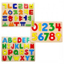 보름달Mo_영어퍼즐 놀이 장난감 원목 한글 숫자 퍼즐판_+/Fmo/+, {선택}숫자퍼즐판