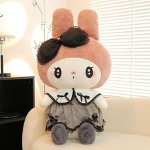 35cm/50cm/60cm 새로운 산리오 애니메이션 다크 고딕 스타일 마이 멜로디 쿠로미 플러시 놀다 수면 베개 만화 봉제 인형 선물, 60cm_마이멜로디
