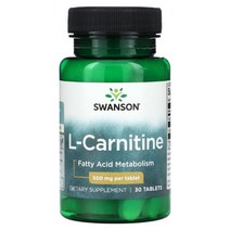 스완슨 L-카르니틴 엘카르니틴 500mg 30정, 30 Count, 1개