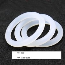 고무오링 4mm 실리콘 O-링 식품 등급 씰 와셔 흰색 고무 O 링 OD 15 mm - 80, [10] OD  24mm CS 4.0mm, [03] 50pcs