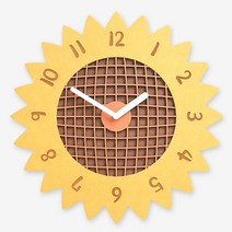 뷰티샵 식당 무소음시계 옐로우 인테리어 예쁜시계