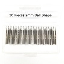 대리석연마다이아몬드 비트 대리석 유리 타일 플라스틱 밀링 연마 드릴링 조각 Dremel 로타리 공구 액세서, 08 30Pcs 2mm Ball Shape