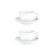 누보 바리스타 카푸치노 잔세트 2개, 1세트, 백색