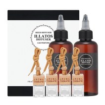 일라토스 7mm 공병 4개 100ml 리필액 2개 세트 차량용 방향제 선물세트 디퓨저, 1set, 체리 블라썸 향