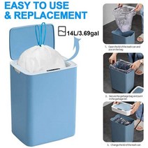 자동센서휴지통 밀폐 냄새차단 기저귀 쓰레기통 비접촉 지능형 유도 모션 주방 넓은 개방 친환경, 2.blue