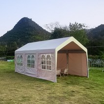 야외 텐트 간이 차고 팬션 바베큐장 대형 천막, 측면천 없는 2.8X5.3